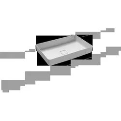 KALDEWEI MIENA Waschtisch-Schale 3185, rechteckig, ohne Überlauf, 580x380mm, 909606003001, Farbe: Alpinweiß mit Perl-Effekt