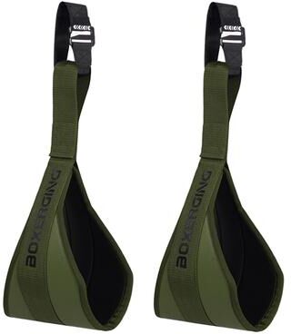 Multisell Products Hub Hanging Pull Ups Training Belt, Abdominal Muscle Belt, Gym Muscle Training Sling green