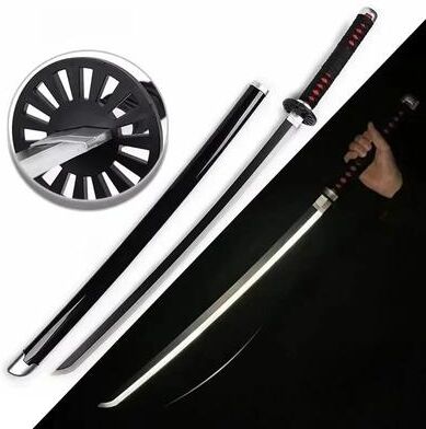 Uplift Essentials Luminous LED Katana Sword Anime Cosplay Prop With Realistic Design kamado tanjirou 31inch