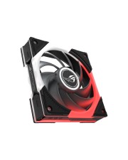 ASUS ROG Eurux GR120 ARGB Fan Black Edition 120mm Single-Pack -? 1x 120x120mm Lüfter 30 mm Einbautiefe ? Drehzahlbereich: bis 2600 rpm ? Max. Durchsatz ~144.4m³/h @ 33 dBA ? Anschluss über ? Farbe: Schwarz mit Beleuchtung RGB (90DA00J0-B09000)