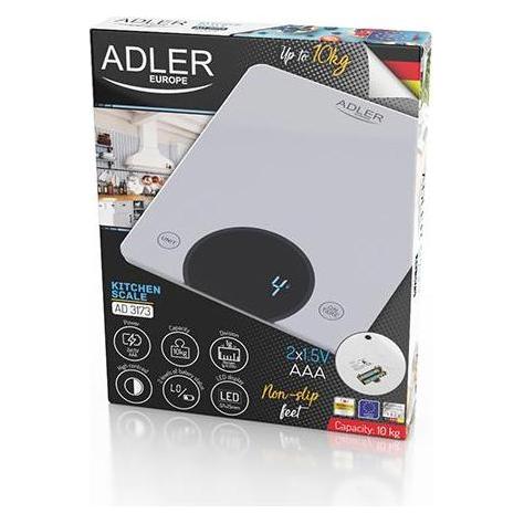 Adler AD 3173S kitchen scale Grey Built-in Rectangle Electronic kitchen scale (AD 3173S)