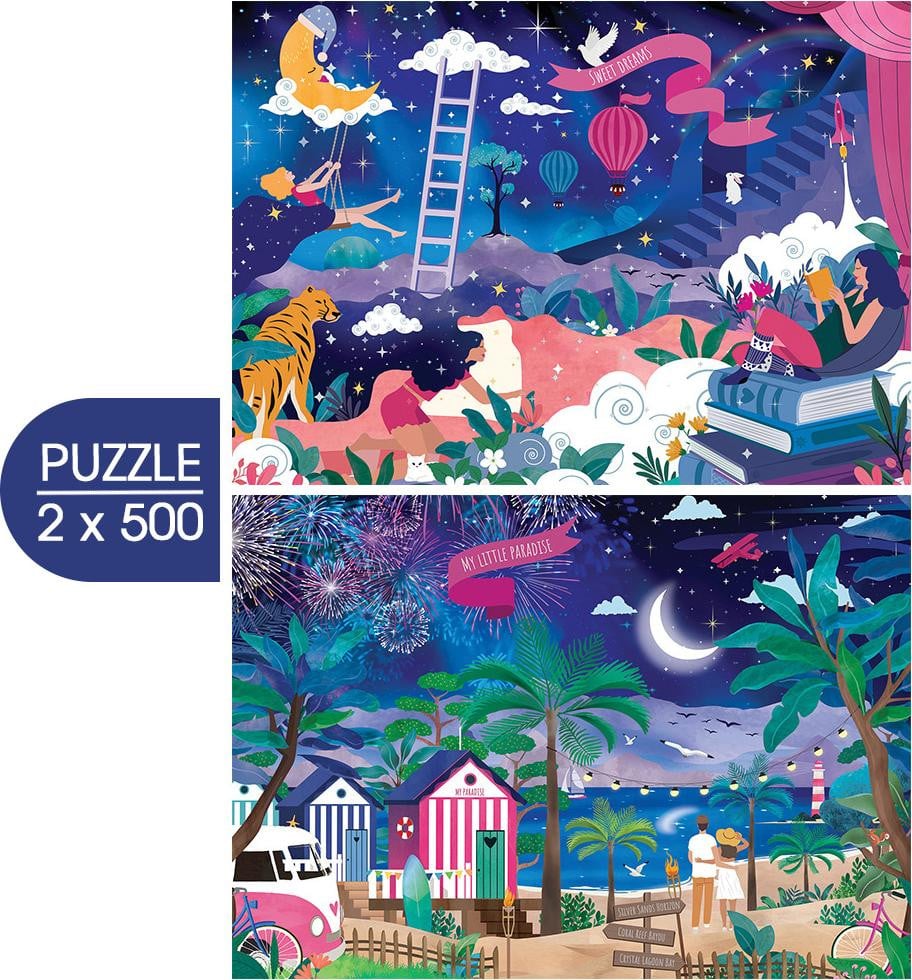 Pieces & Peace Puzzel My Dreams 2-in-1 - 500 stukjes, kleurrijk