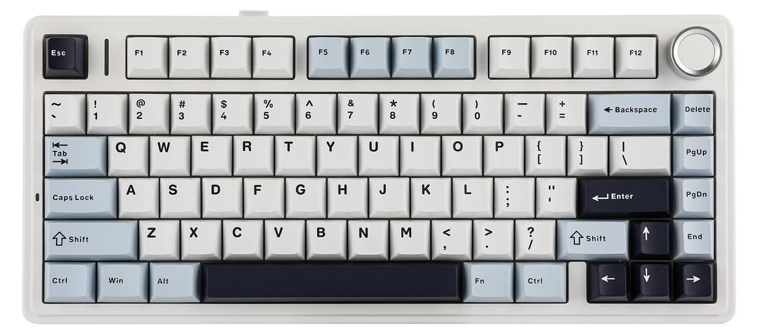 Selius Mechanisch Toetsenbord 75% Layout - Lichtblauw - RGB Verlichting - Hot Swap Gaming Keyboard