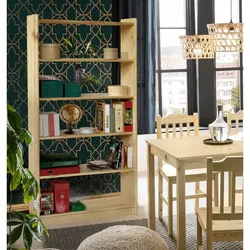 Esszimmerregal Wohnzimmer Regal aus Kiefer Massivholz 80 cm breit