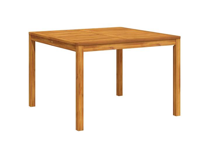 vidaXL Garten-Esstisch 110/110/75 Cm Massivholz Akazie, Braun, Holz, Quadratisch,quadratisch, Säule, 110x75x110 cm, Gartenmöbel, Gartentische, Gartentische