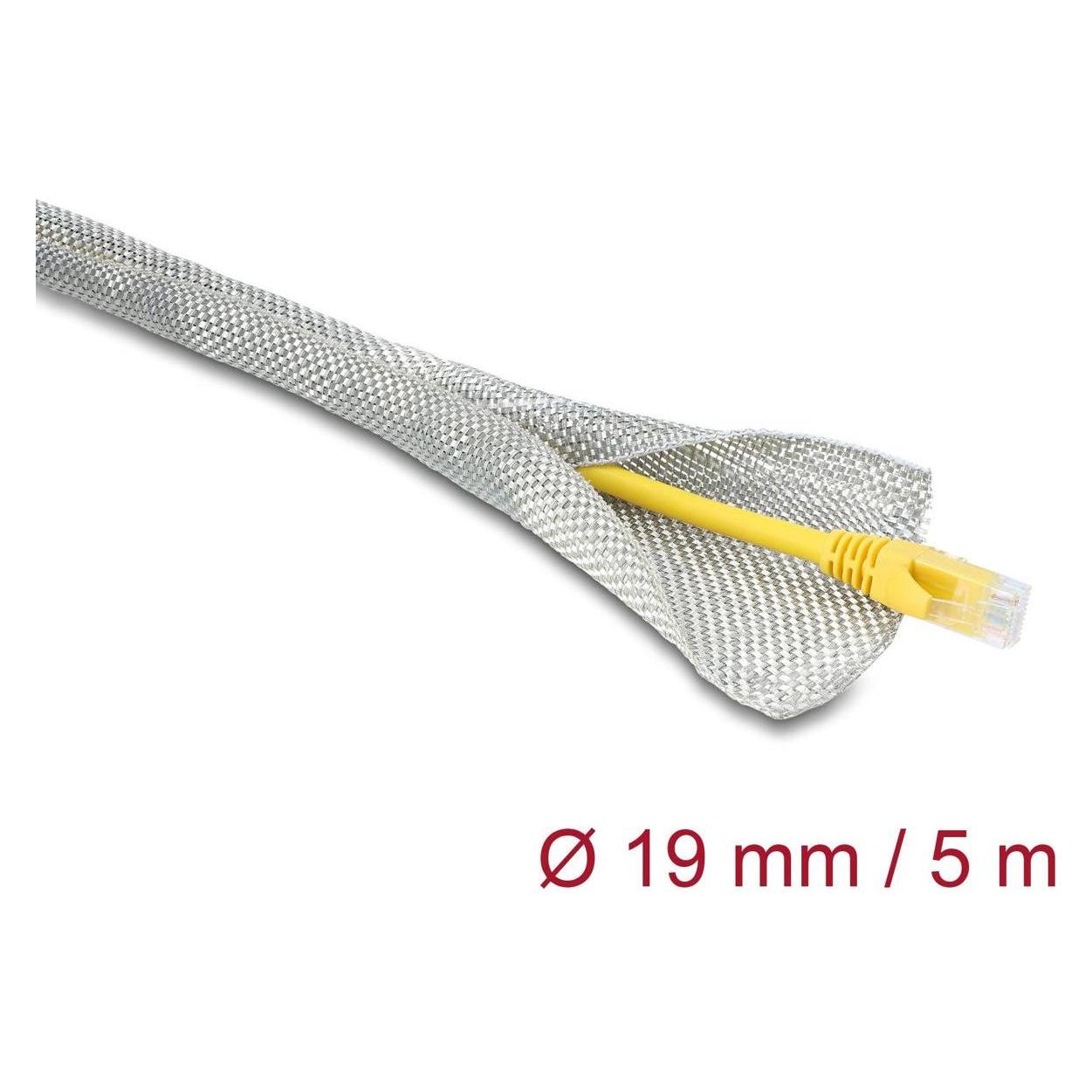 Delock Geflechtschlauch zur EMV Abschirmung selbstschliessend (Kabelschlauch, 500 cm) (20994)