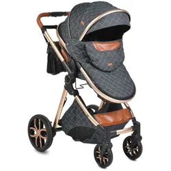 Moni Kinderwagen Alma Sportsitz Tragetasche umbaubar Wickeltasche Sitz umkehrbar schwarz