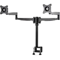 edbak Tischhalterung DM121 bis 20 kg – Schwarz (Tisch, 24", 10 kg), Monitor Halterung, Schwarz