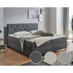 meise.möbel »Leo« Boxspringbett inkl. Bettkasten 140x200 cm / FARO anthrazit Nr. 24