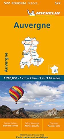 Michelin Travel Publications - Michelin Auvergne-Limousin: Straßen- und Tourismuskarte 1:200.000 (MICHELIN Regionalkarten) - Preis vom 10.10.2026 11:48:34 h