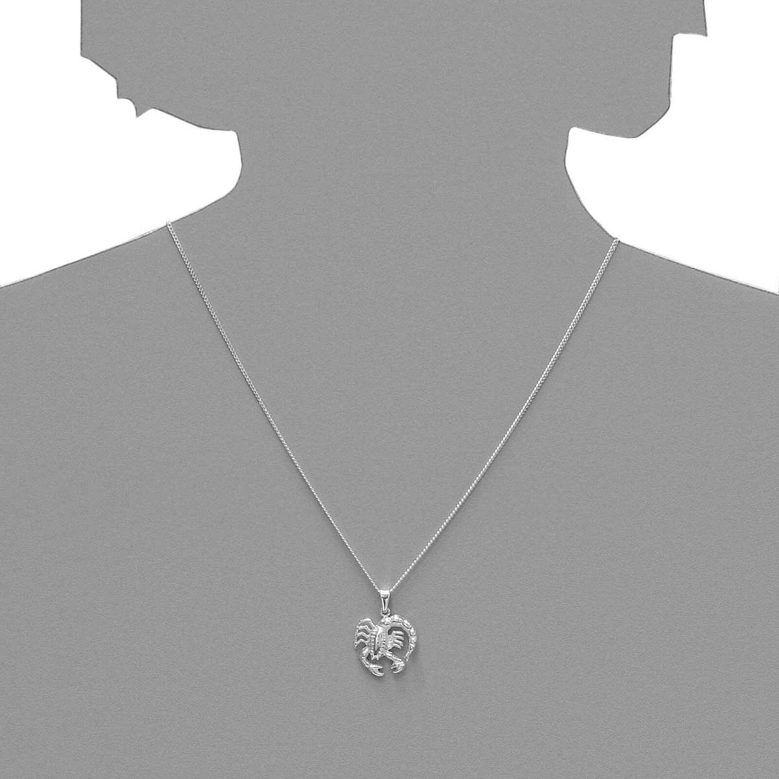 Kettenanhänger OSTSEE-SCHMUCK "- Tierkreiszeichen Skorpion - Silber 925/000 -" Gr. 25, silber (silber 925, silberfarben, weiß), Schmuckanhänger, Damen, Silber 925 (Sterlingsilber), Kettenanhänger