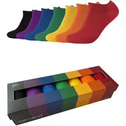 7er Pack camano Comfort BCI Baumwoll Sneakersocken 0515 - rainbow 43-46