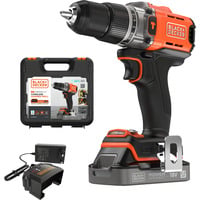 POWERCONNECT Akku-Schlagbohrschrauber BCD383D1XK, 18Volt orange/schwarz, Li-Ionen Akku 2,0Ah, Koffer