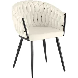 CLP Esszimmerstuhl Molise Samt   Farbe: creme, Material: Samt