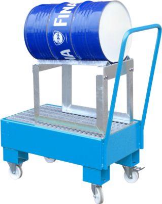 Auffangwanne, Typ AW60-1 SRF, fahrbar, blau RAL5012