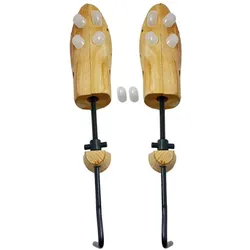 Herzberg Home & Living 2-Wege Schuhspanner aus Zedernholz mit Druckpunkt-Entlastung für Damenschuhe, Schuhspanner, Braun