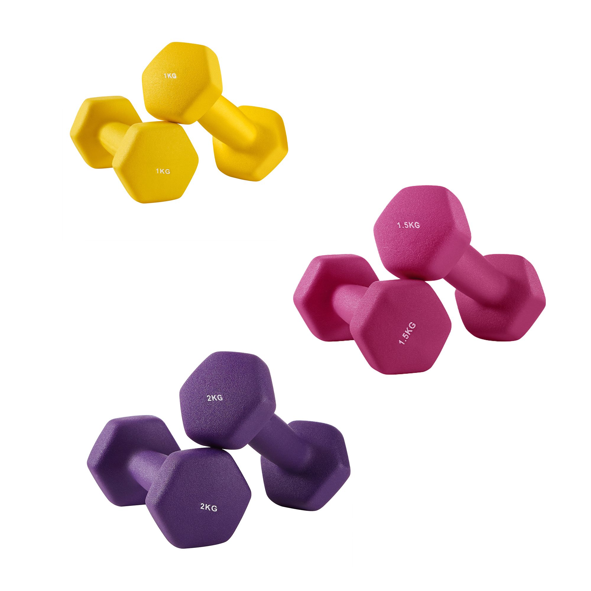 SONGMICS Kurzhantel-Set, Hexagon, mit Hantelständer SYLB35609B02