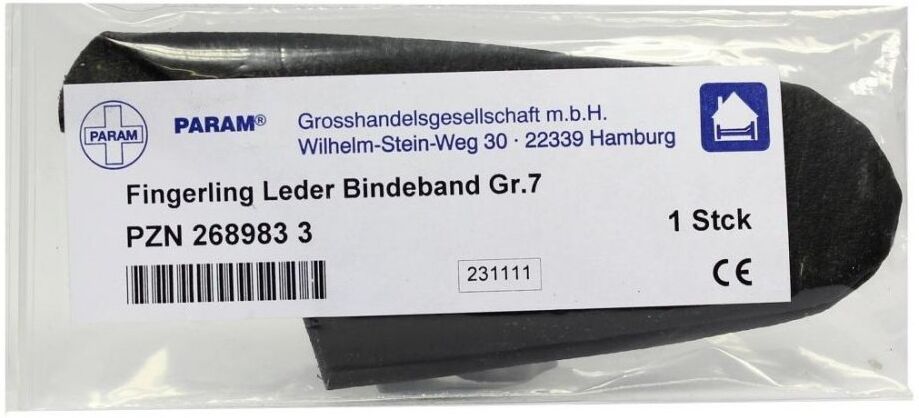 Fingerling Leder Größe 7 mit Bindeband 1stk