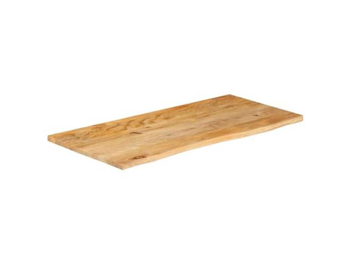 Tischplatte aus Mango Massivholz Tischplatte, randlos, 100x60x2,5 cm Robustes Mangoholz, rustikales Aussehen, leicht zu reinigen, universell einsetzbar