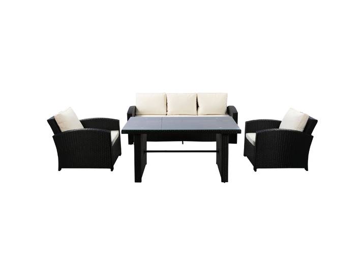 Gartenset KORFU schwarz/beige