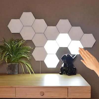 Uplift Picks Lumina Hexagon Touch LED Wall Lights 6 Lamps us Adapter