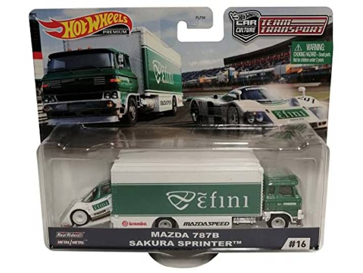 Hot Wheels Premium Car Team Transport - Car Culture (#16 - Mazda 787B + Sakura Sprinter)