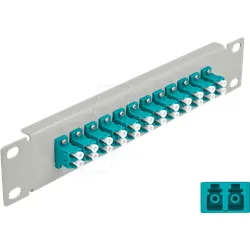 DELOCK 66789 - LWL Patchpanel, 10", 12-Port, LC Duplex, 1HE, grau