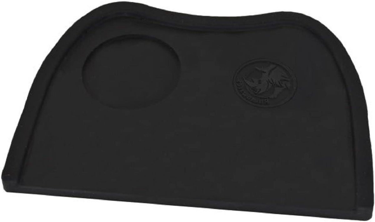 Zwarte rubberen tamp mat voor je barista werkplek - 21 x 15 cm