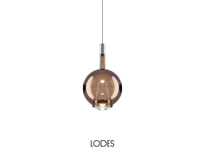 Lodes Pendelleuchte Sky-Fall Round, rund, aus geblasenem Glas -