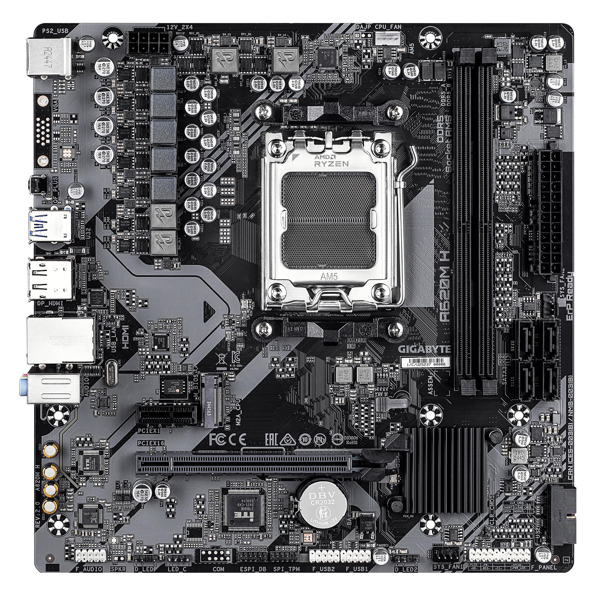Gigabyte MB A620M H (A620,AM5,mATX,AMD) (AM5, AMD A620, mATX) (A620M H)