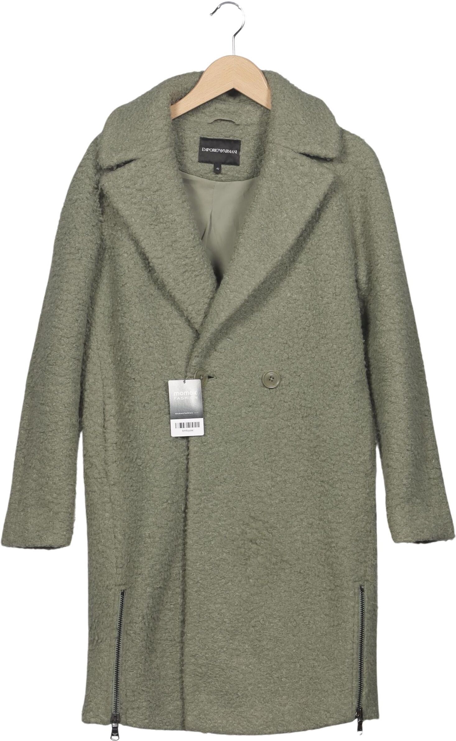 Giorgio Armani Emporio Armani Damen Mantel, Grün, Gr. EU 36 (IT 42), Synthetik - Second Hand