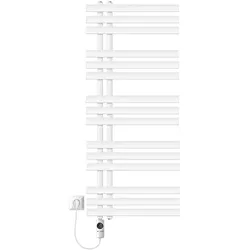 Badheizkörper Mittelanschluss 500x1200 mm Weiß mit Heizstab 900W LuxeBath