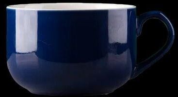 Uplift Essentials Large Capacity Ceramic Coffee Mug And Breakfast Bowl blue