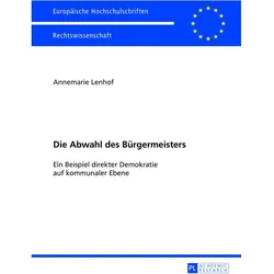 Lenhof:Die Abwahl des Bürgermeisters, Fachbücher von Annemarie Lenhof