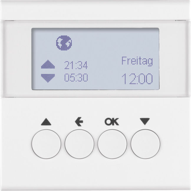 Berker Horloge de commande de volet roulant blanc polaire brillant 85741189 (85741189)