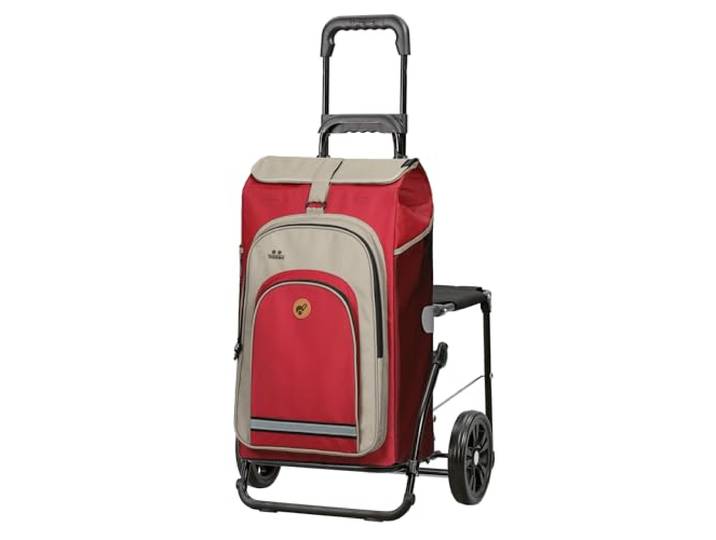 Andersen Komfort Shopper Hydro ausklappbarer Stuhl Einkaufstrolley Sitz Thermofach Rucksack