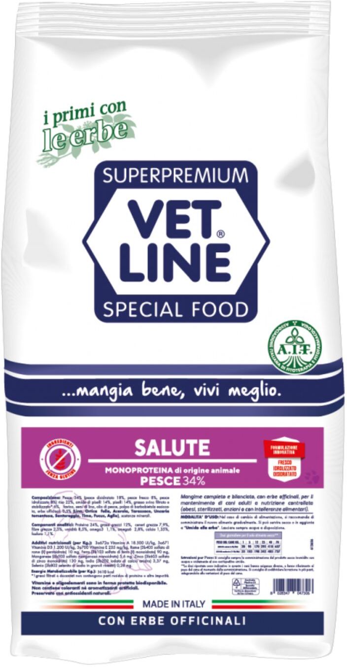 Vetline Vet Line Linea Salute Pesce per Cani Adulti 12.5Kg