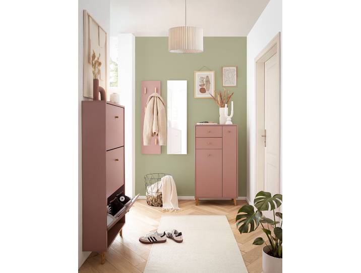 Kommode Bjarne mit 2 Schubladen 60 x 103 x 33cm Pink/Altrosa