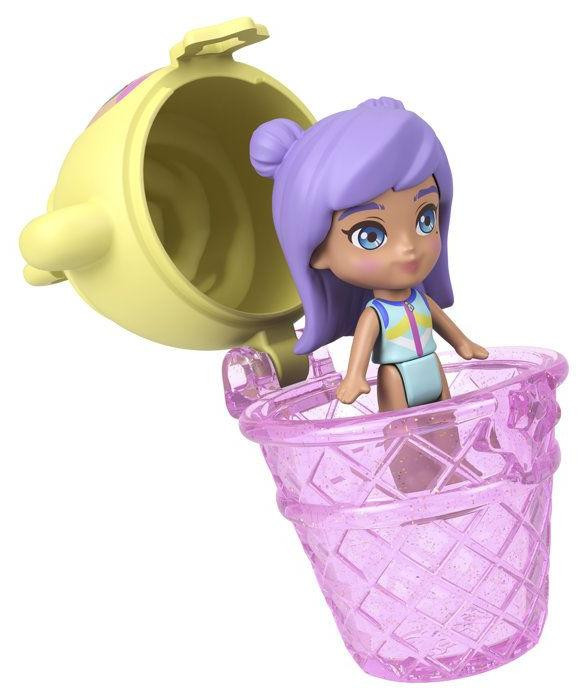 Polly Pocket Speelset Ananas en Oustiti met 7 accessoires, miniatuurfiguur, dierenfiguur en sleutelhanger