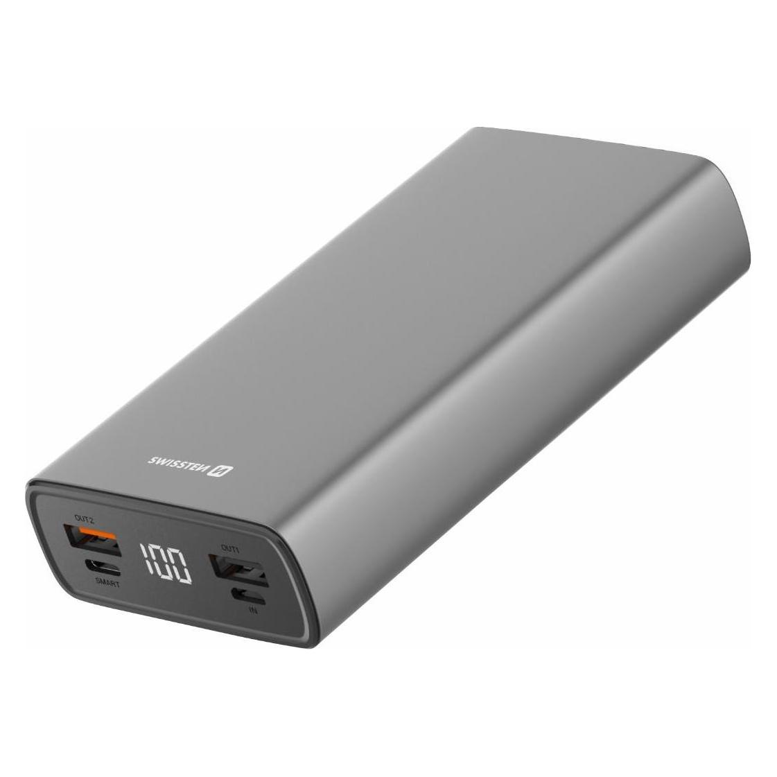 Swissten POWER BANK 20000 mAh 20W Power Delivery GREY (20000 mAh, 20 W, 74 Wh) (22013916)