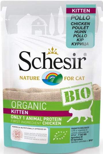 Schesir Kitten Busta Multipack 16x85G POLLO