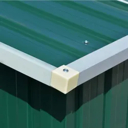 vidaXL Geräteschuppen 257×298×178 cm Metall Grün