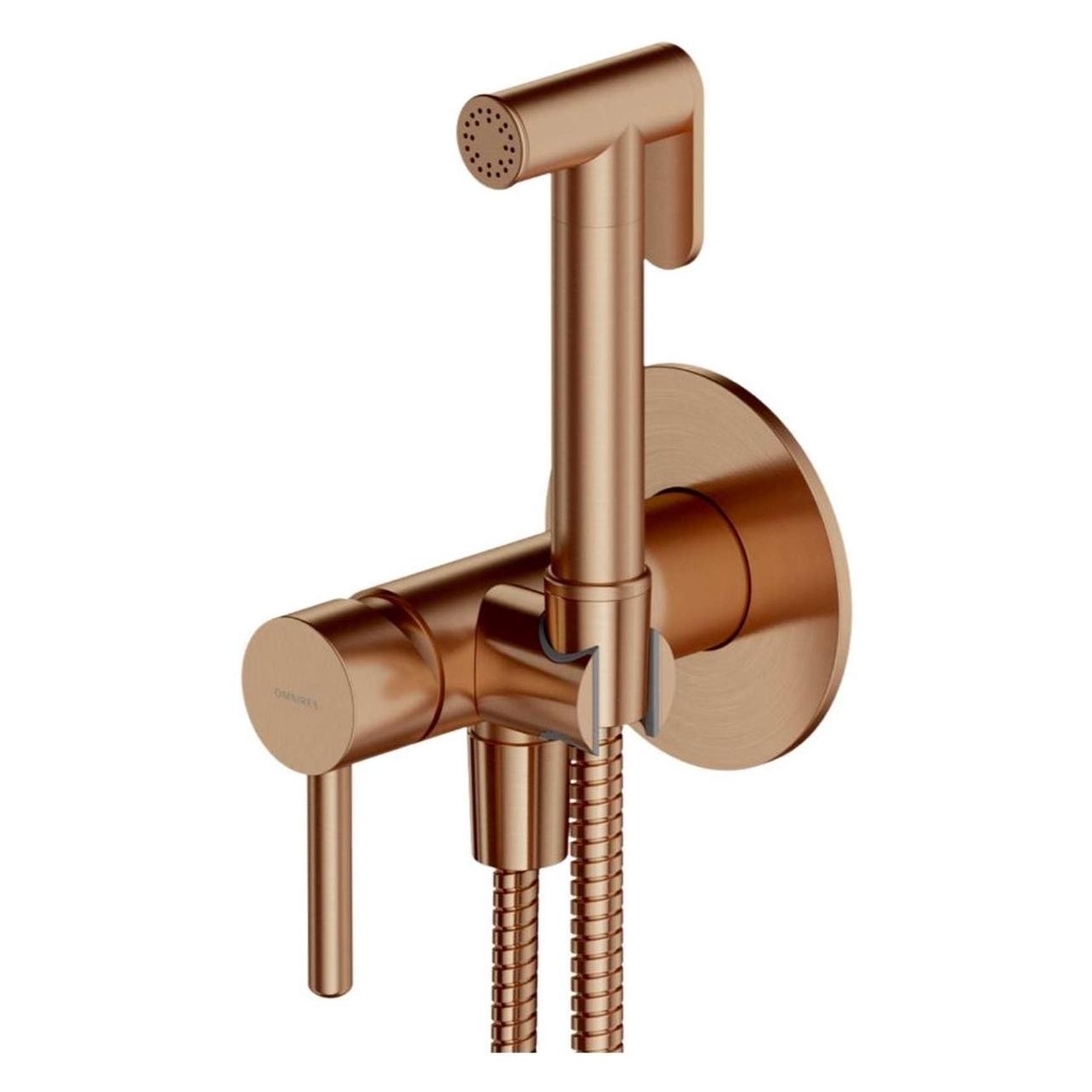 Omnires y - bidet inbouwkraan, met sproeier, met inbouwdeel, geborsteld koper (58088589)