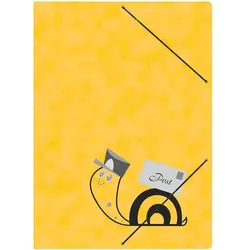 RNK-Verlag Eckspanner Postmappe DIN A4 Karton gelb, 24x33 cm