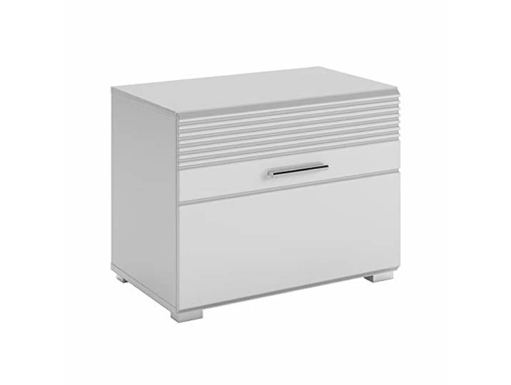 xonox.home Garderobe Linus Sitzbank Bank Garderobenbank Flurbank Truhe in weiß, ca. 60x47x37cm