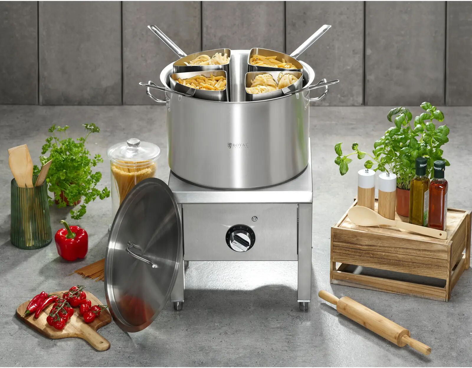 Royal Catering Cuocipasta - 4 cestelli - 31 l -  RCPP-400-3