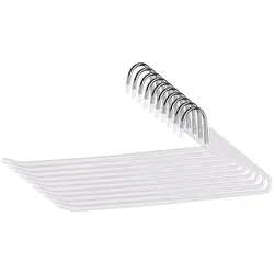 WellHome - Set mit 20 verstärkten Hosenbügeln mit rutschfester PVC-Beschichtung 38x13 cm