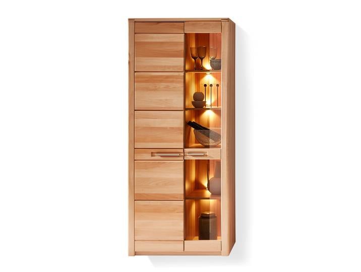 NESTOR ONE Vitrine, Material Teilmassiv, Kernbuche lackiert