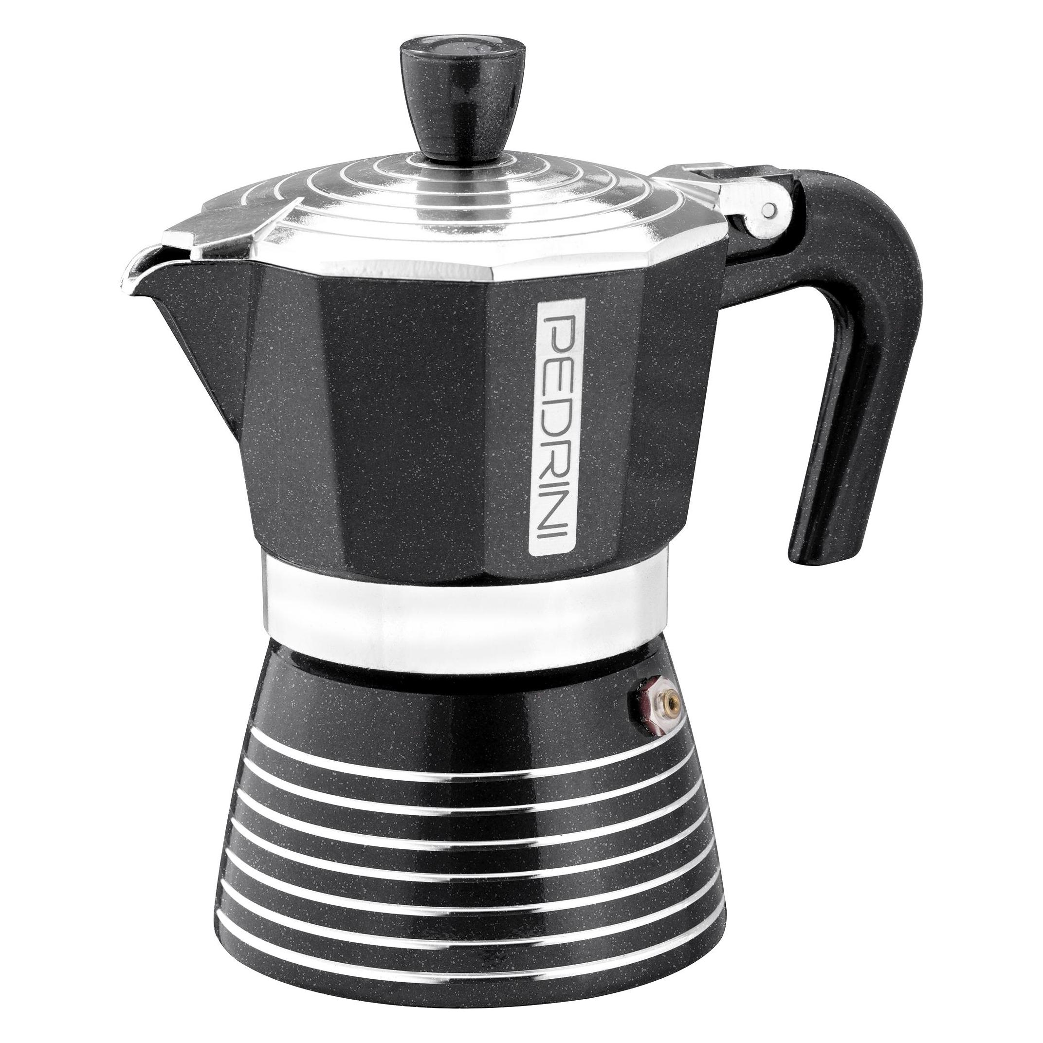 Pedrini ppl spa - Infinity Rock Espressokocher Aluminium Anthrazit Metallic 3 Tassen (3 Tassen) (02CF128)