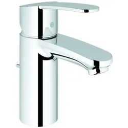 Grohe Eurostyle Cosmopolitan Einhand-Waschtischbatterie, S-Size, Ausladung 102mm, Zugstangen-Ablaufgarnitur, EcoMode, 2337420E